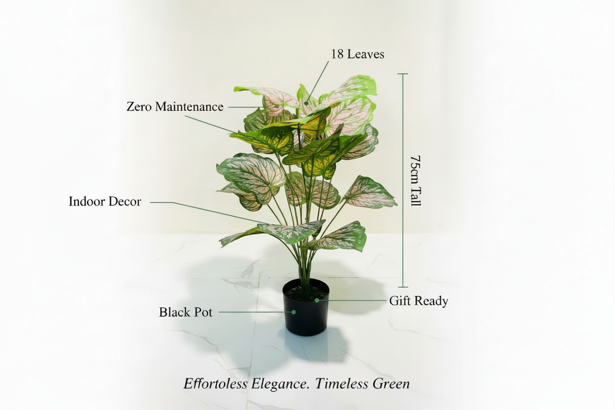 🌸 Pink & Green Elegant Decorative Plant