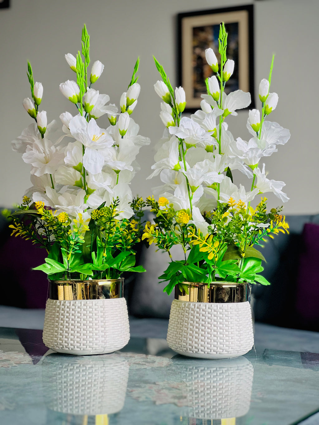 Elegant Floral Vase Set – 2 Pieces ✨