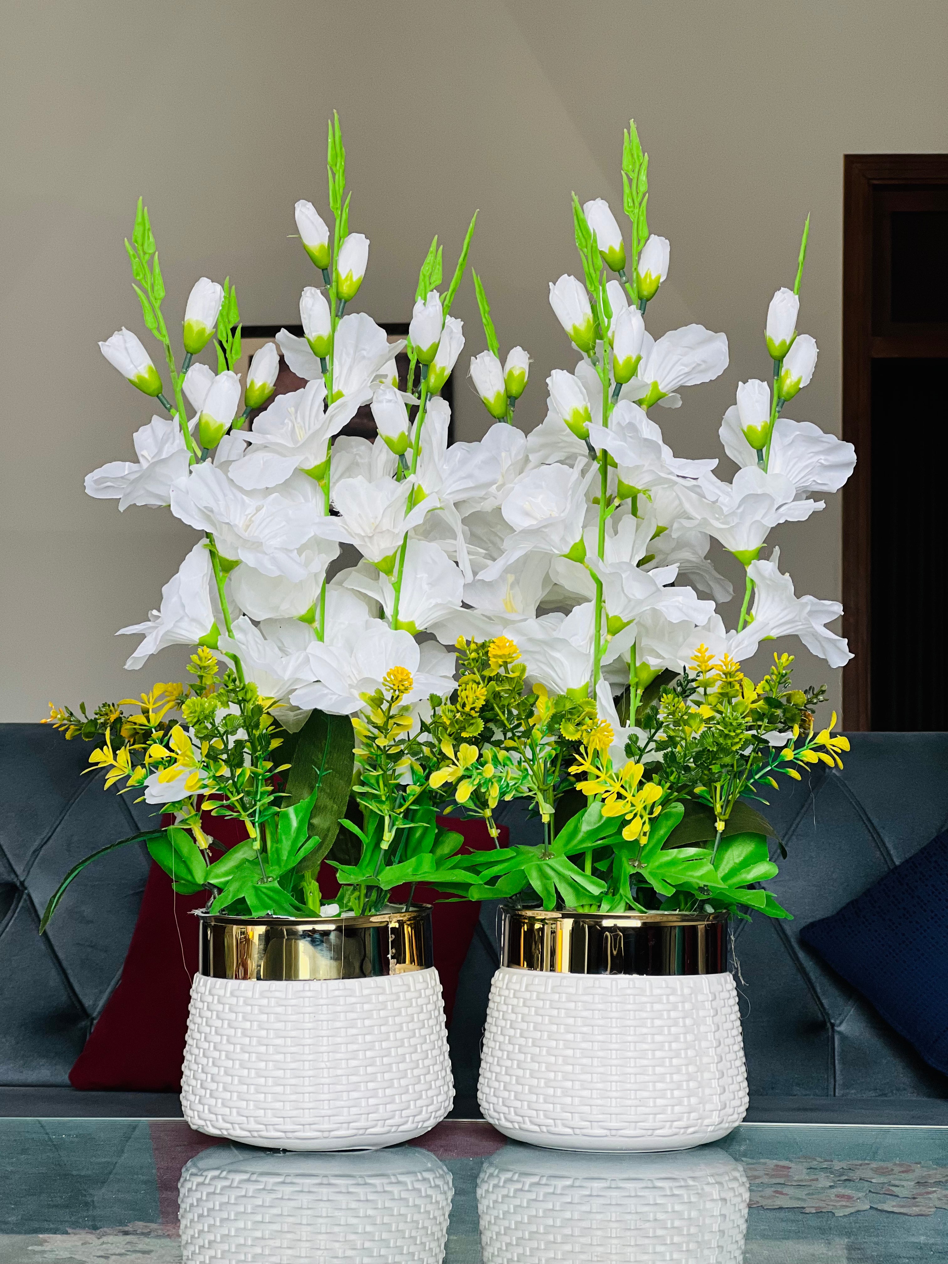 Elegant Floral Vase Set – 2 Pieces ✨