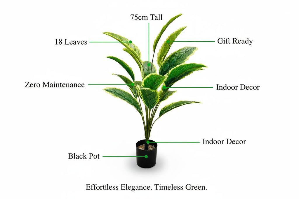 🌼✨ Sunlit Green Leaf  – Yellow & Green Plant